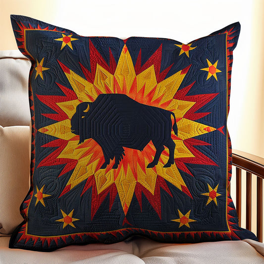 Native American Bison WJ2606023CL Quilt Pillow Case