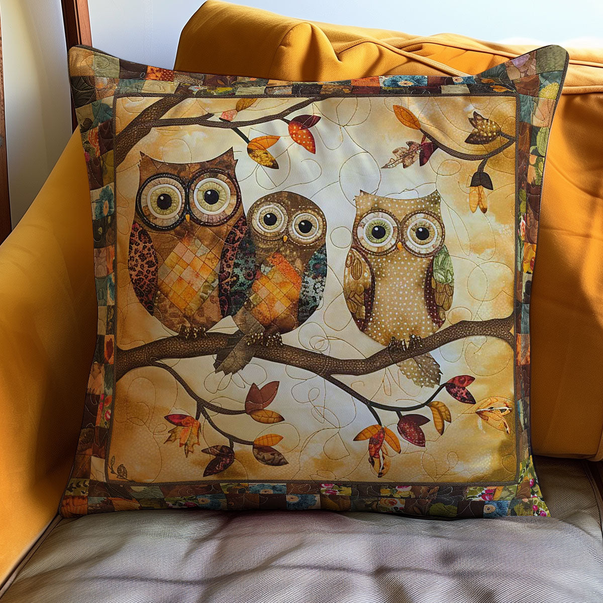 Owl Family WJ0108042CL Quilt Pillow Case