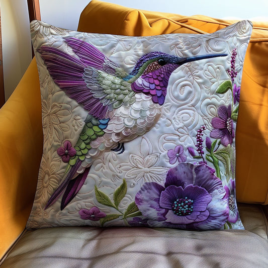 Purple Hummingbird WJ0108044CL Quilt Pillow Case