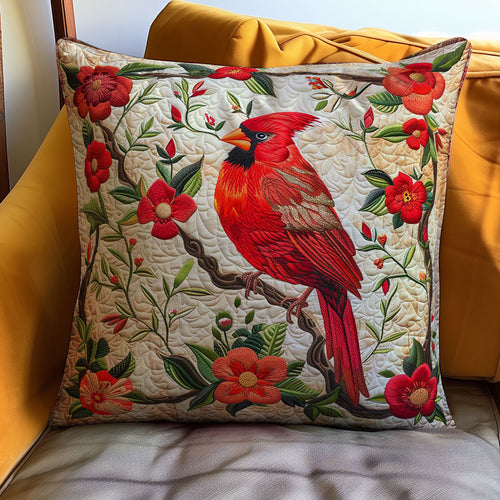 Red Cardinal WJ0108045CL Quilt Pillow Case