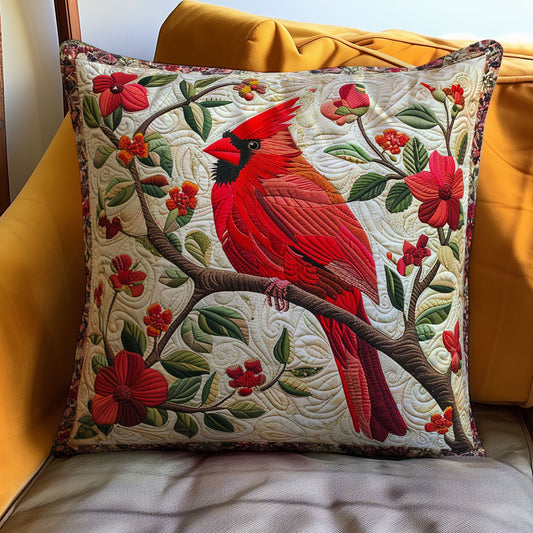 Red Cardinal WJ2607049CL Quilt Pillow Case