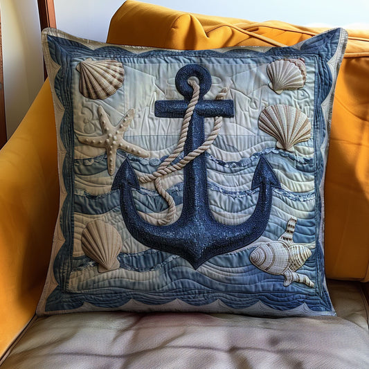 Sail Away Anchor WJ1907049CL Quilt Pillow Case