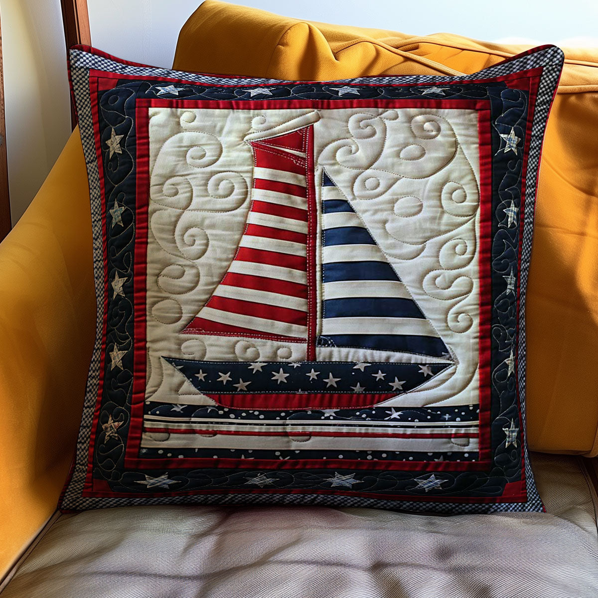 Sailboat WJ2407043CL Quilt Pillow Case