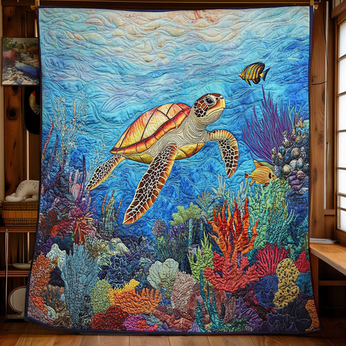 Sea Turtle Ocean Is Calling WU2001063CL Quilt