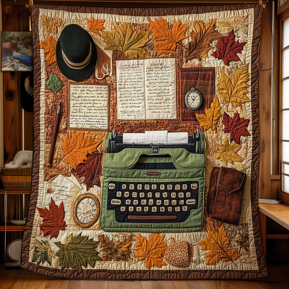 Typewriter Lost In Books WU1302019CL Quilt
