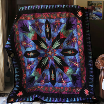 Blue And Black Native Star XR0307010CL Quilt