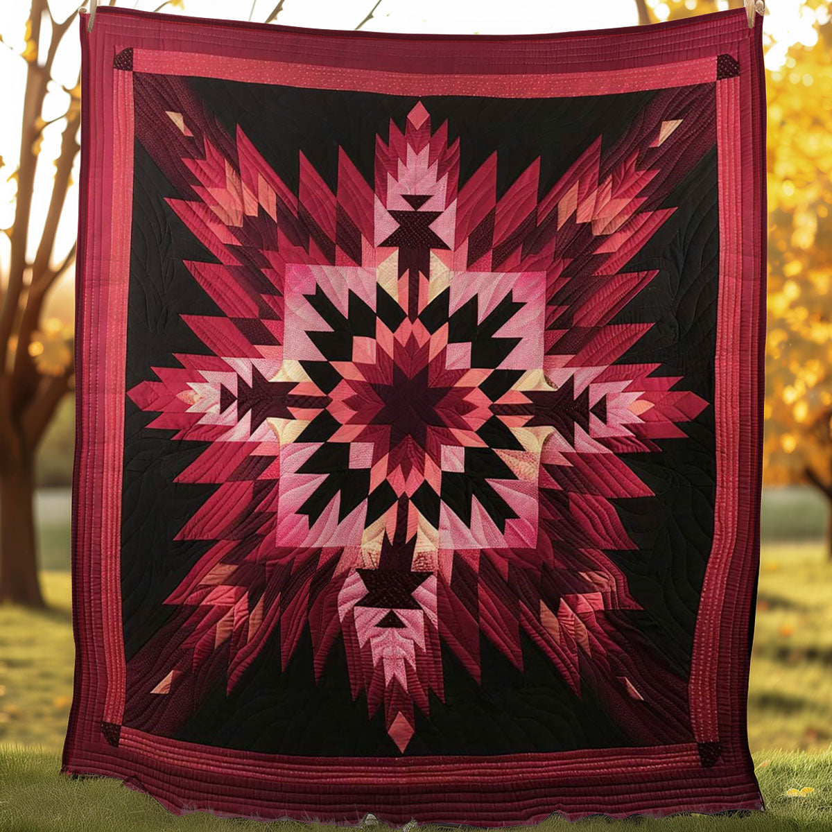 Native American Amish Star WJ0507001CL Quilt