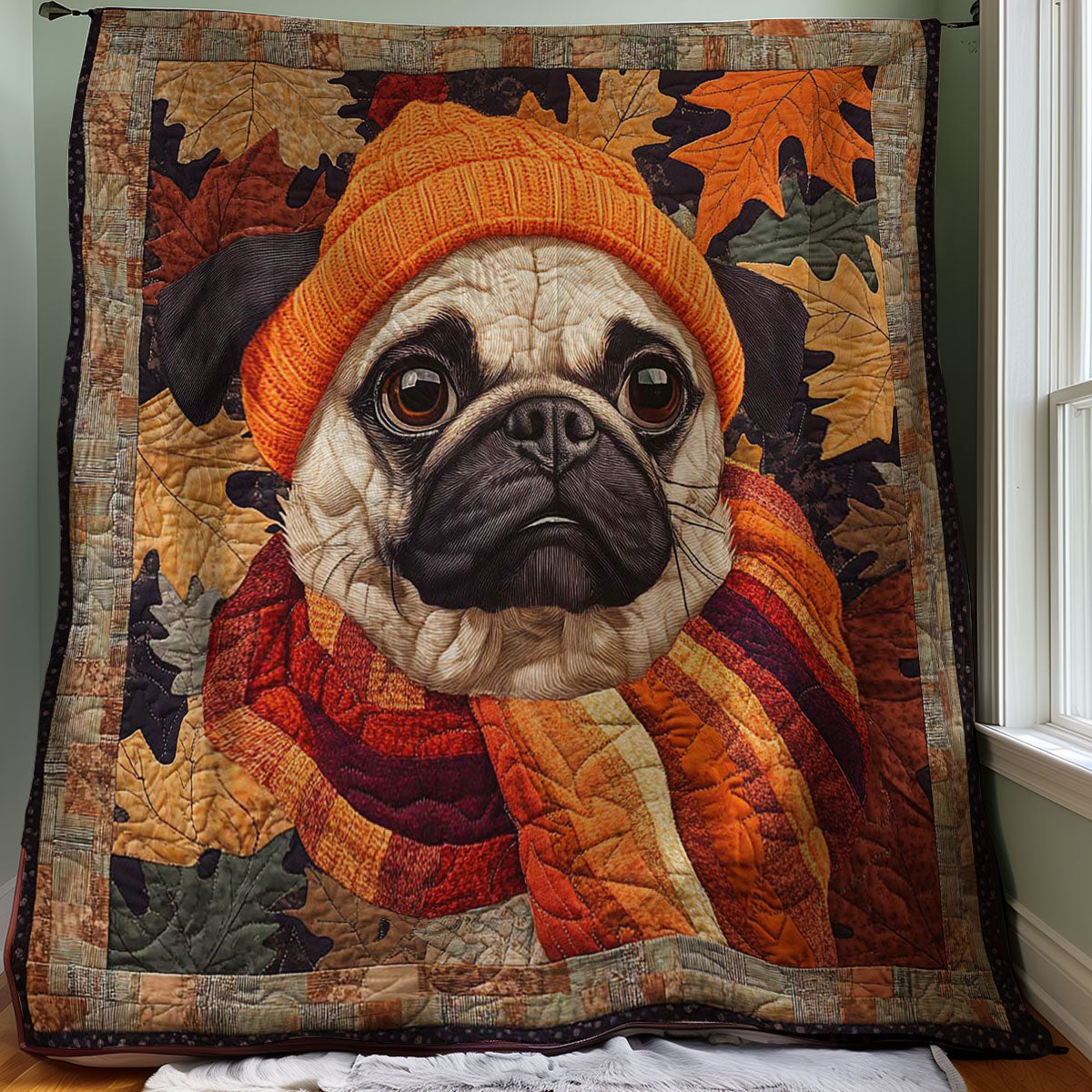 Autumn Bulldog WJ0808033CL Quilt