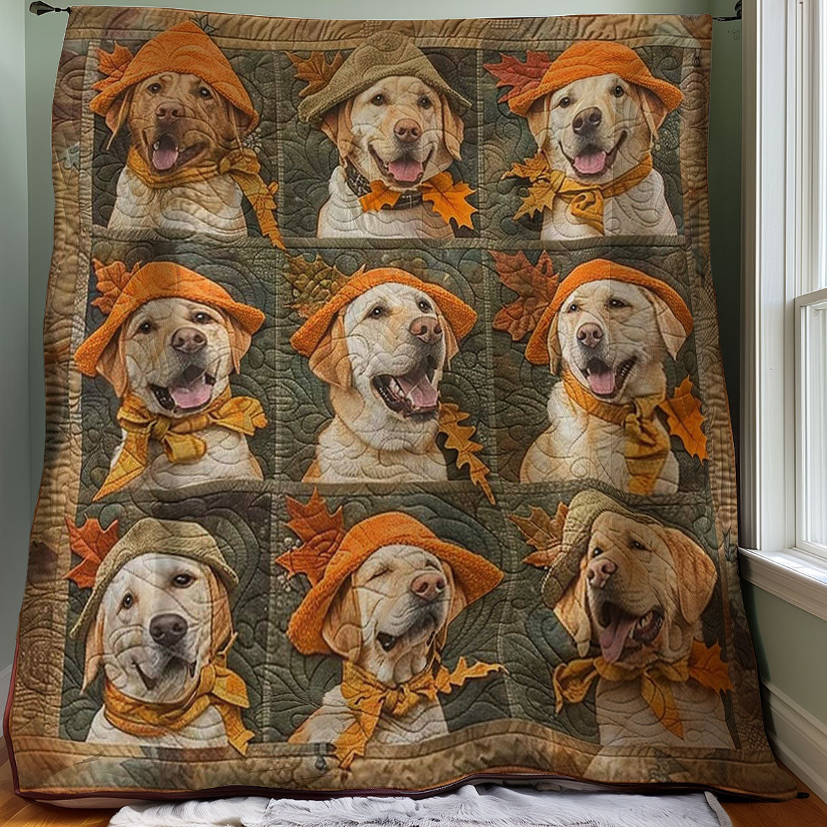 Autumn Dog WJ1508001CL Quilt