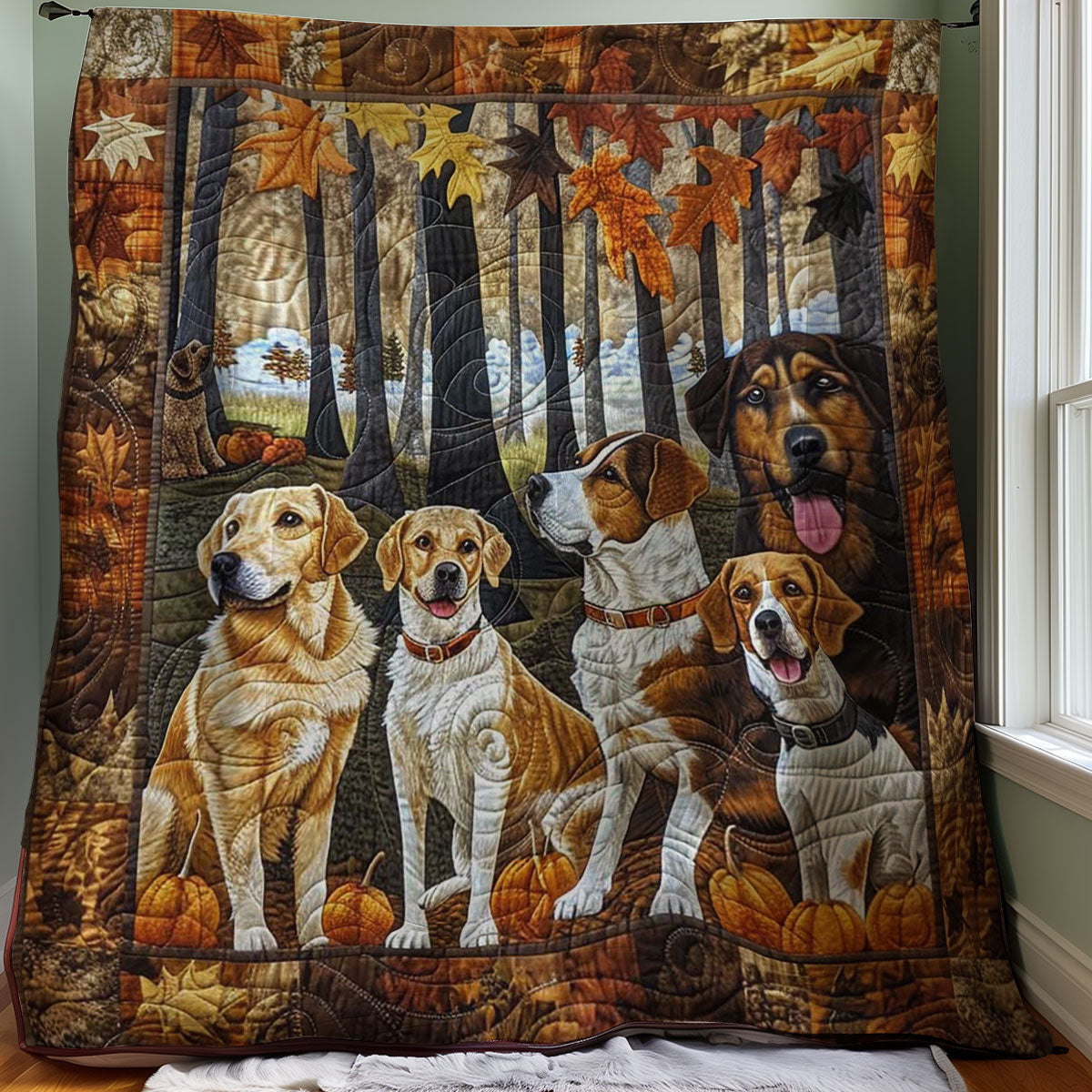 Autumn Labrador WJ1008005CL Quilt