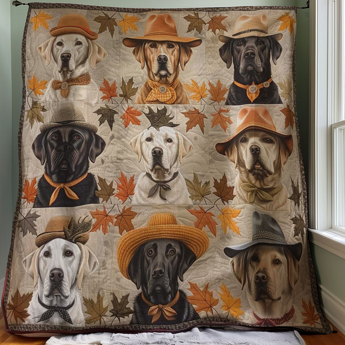 Autumn Labrador WJ1908001CL Quilt