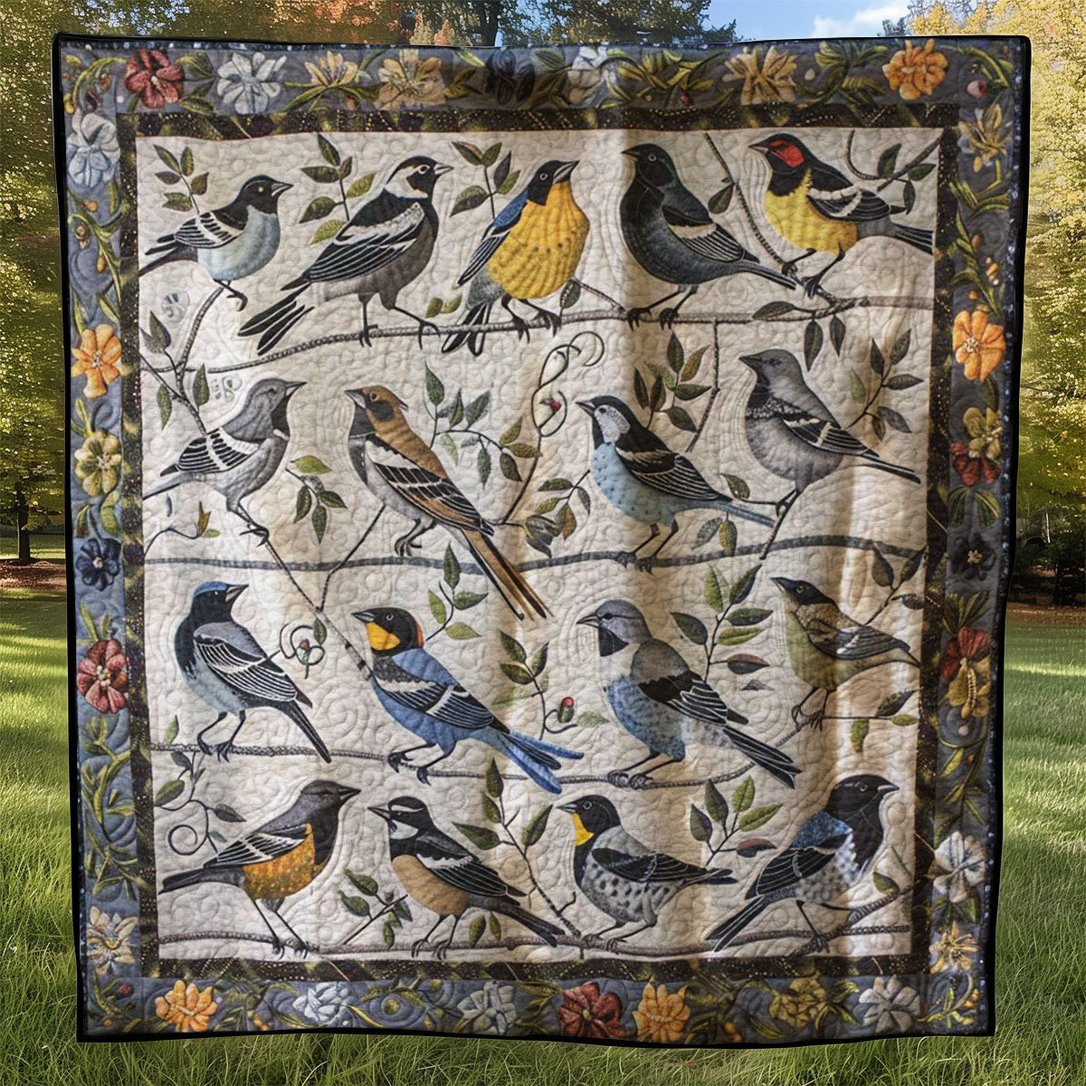 Bird Lovers WJ2407001CL Quilt