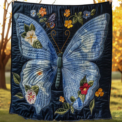 Blue Butterfly WJ1807004CL Quilt