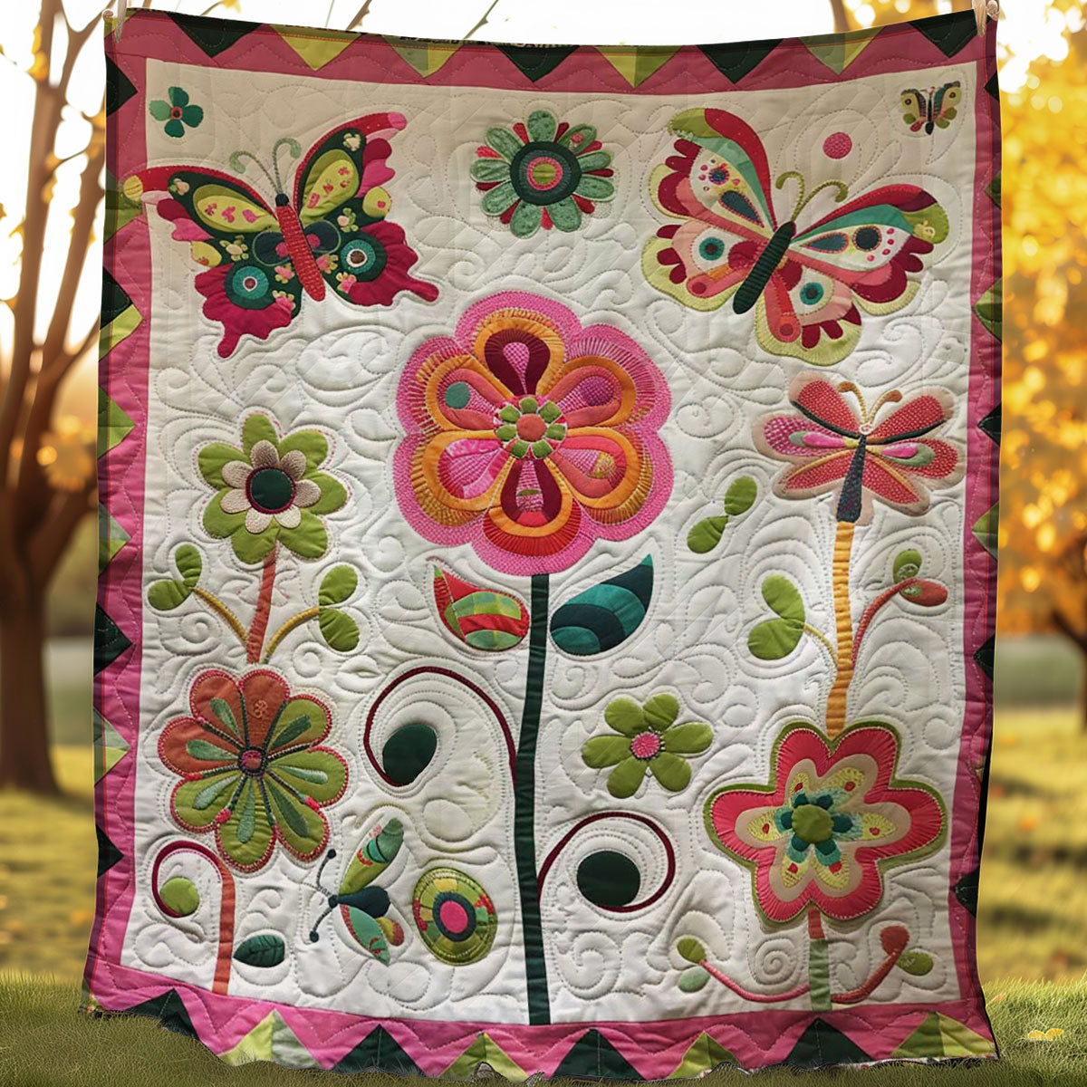 Little Garden And Flowers WJ1807006CL Quilt