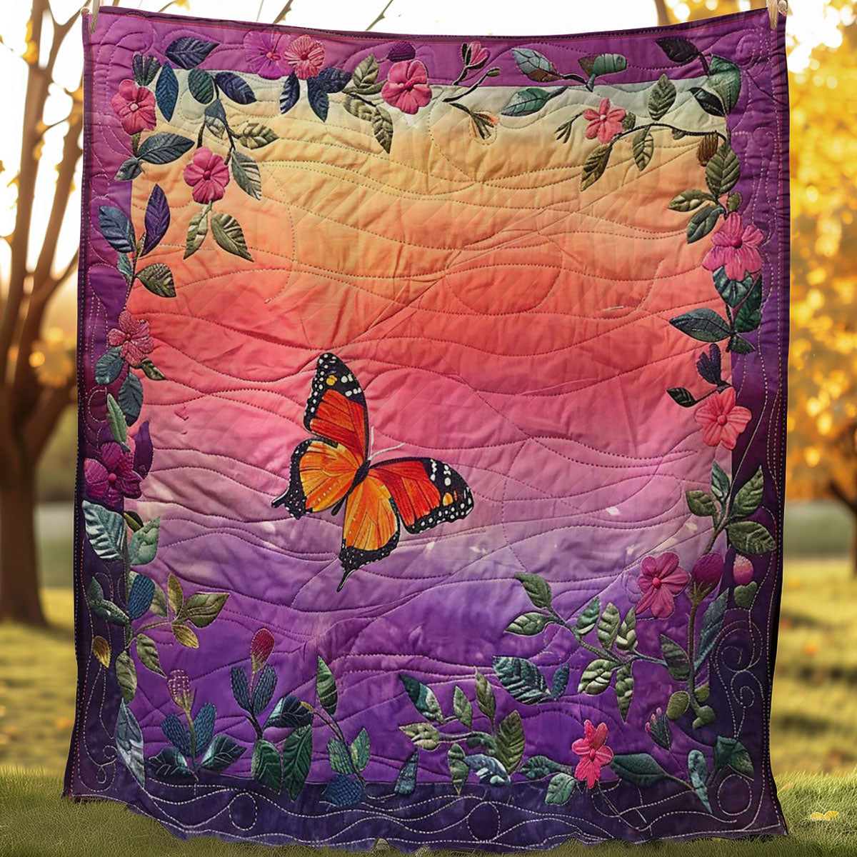 Sunset Butterfly WJ1507010CL Quilt