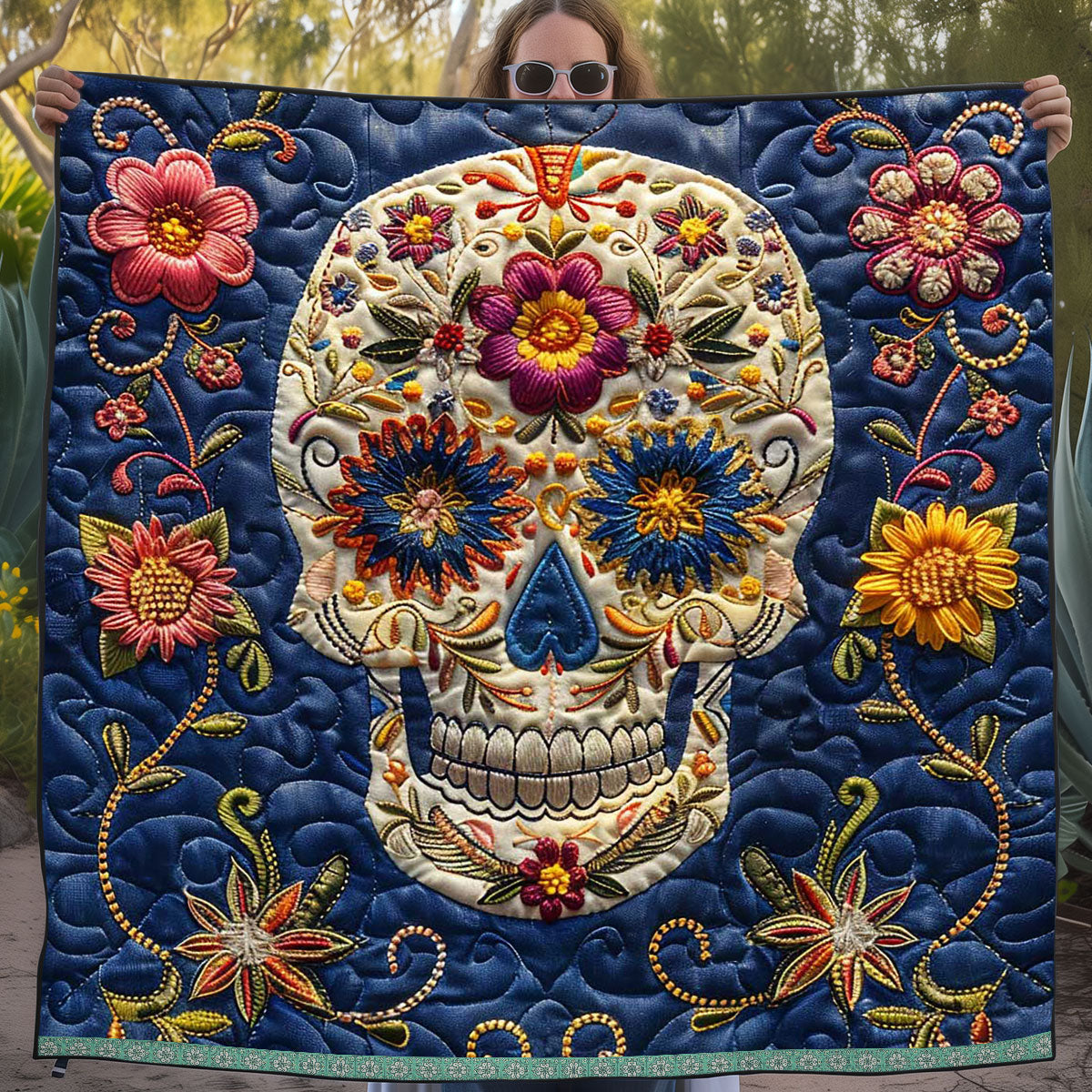 Calavera Sugar Skull WJ1709003CL Quilt