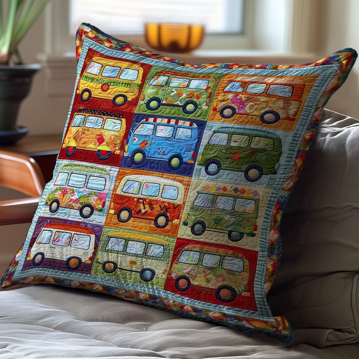 Camper Van WJ1308028CL Quilt Pillow Case