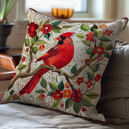 Red Cardinal WJ2607045CL Quilt Pillow Case