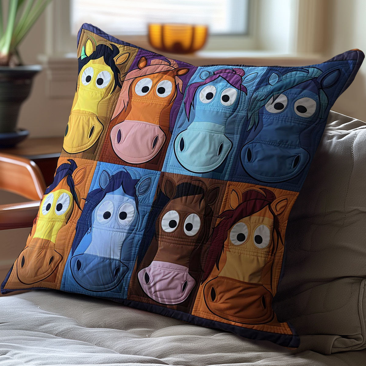 Cartoon Horse WJ1608033CL Quilt Pillow Case