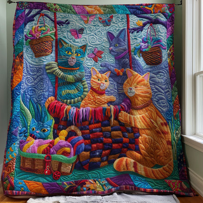 Cat In The Wool Basket WJ1308008CL Quilt