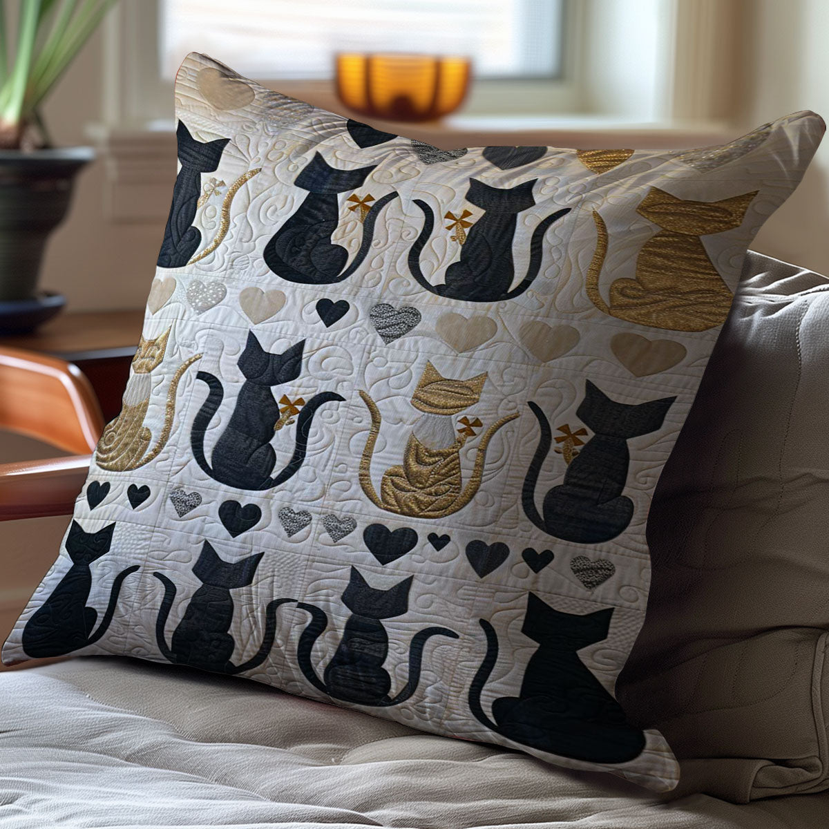 Cats WJ2207043CL Quilt Pillow Case