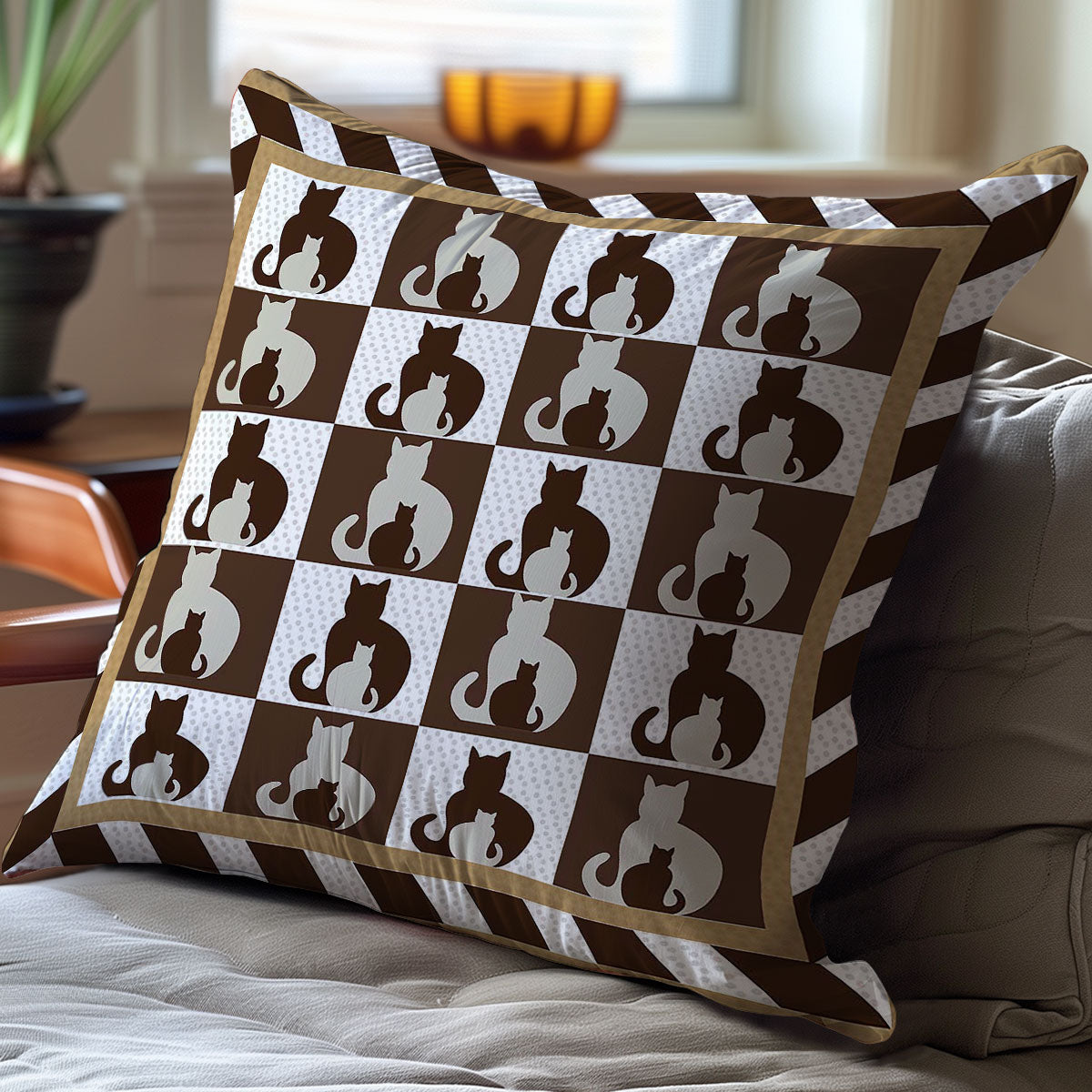 Cats WJ3007044WL Quilt Pillow Case