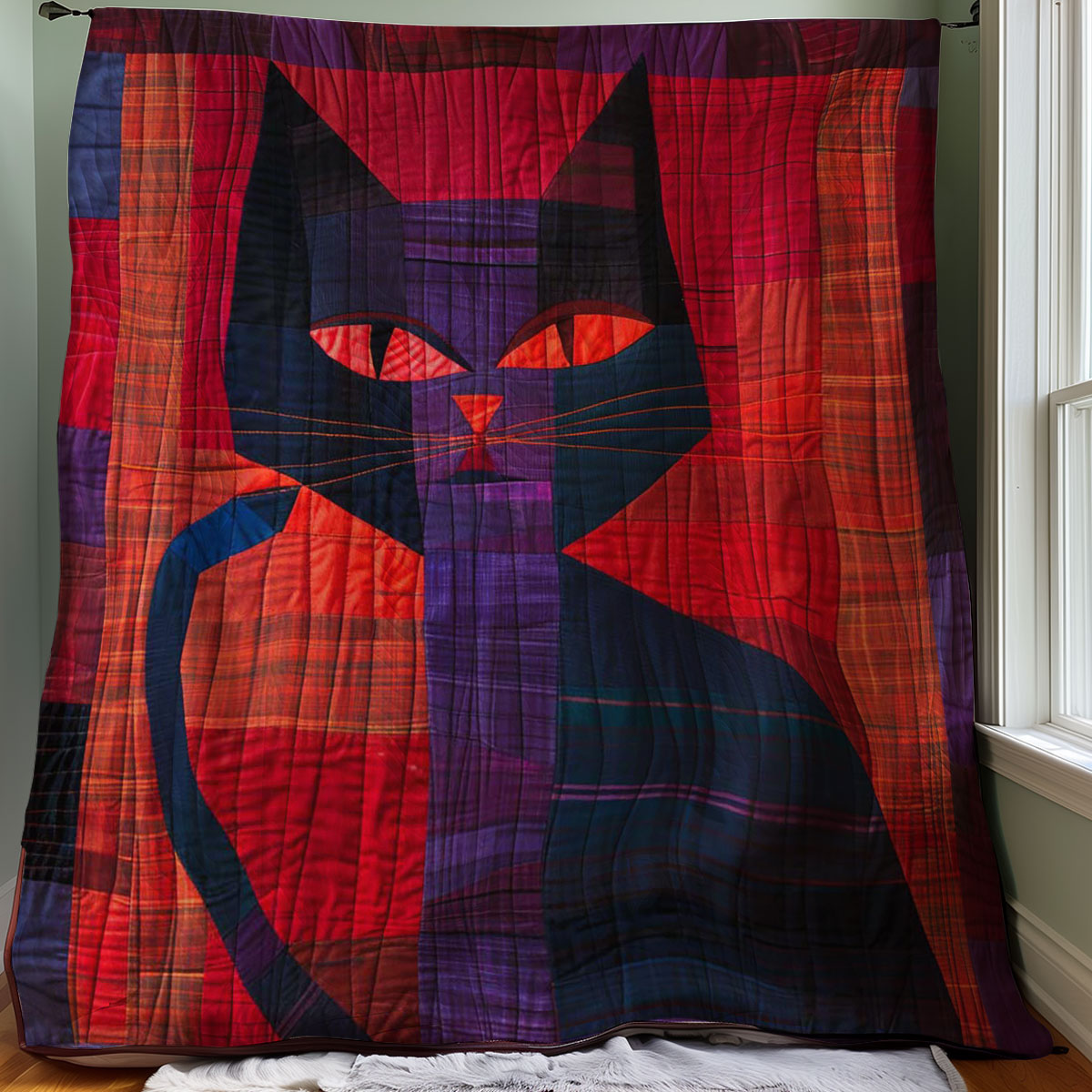 Charm Of Feline Silhouettes WJ1908005CL Quilt