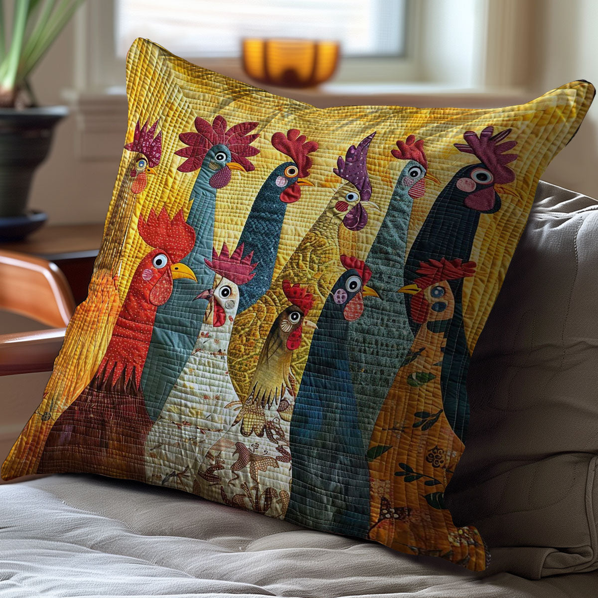 Chicken WJ0608044CL Quilt Pillow Case