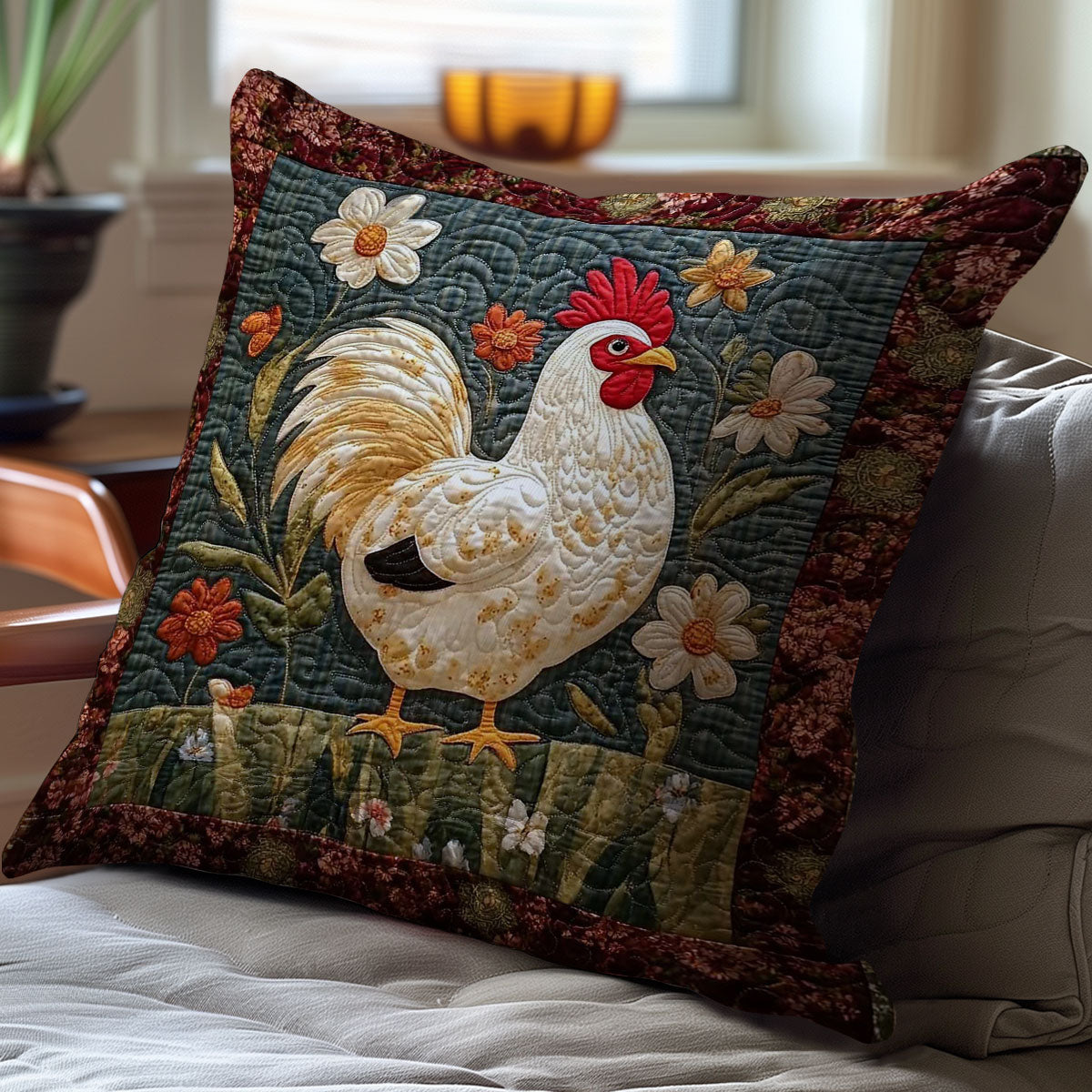 Chicken WJ0808042CL Quilt Pillow Case