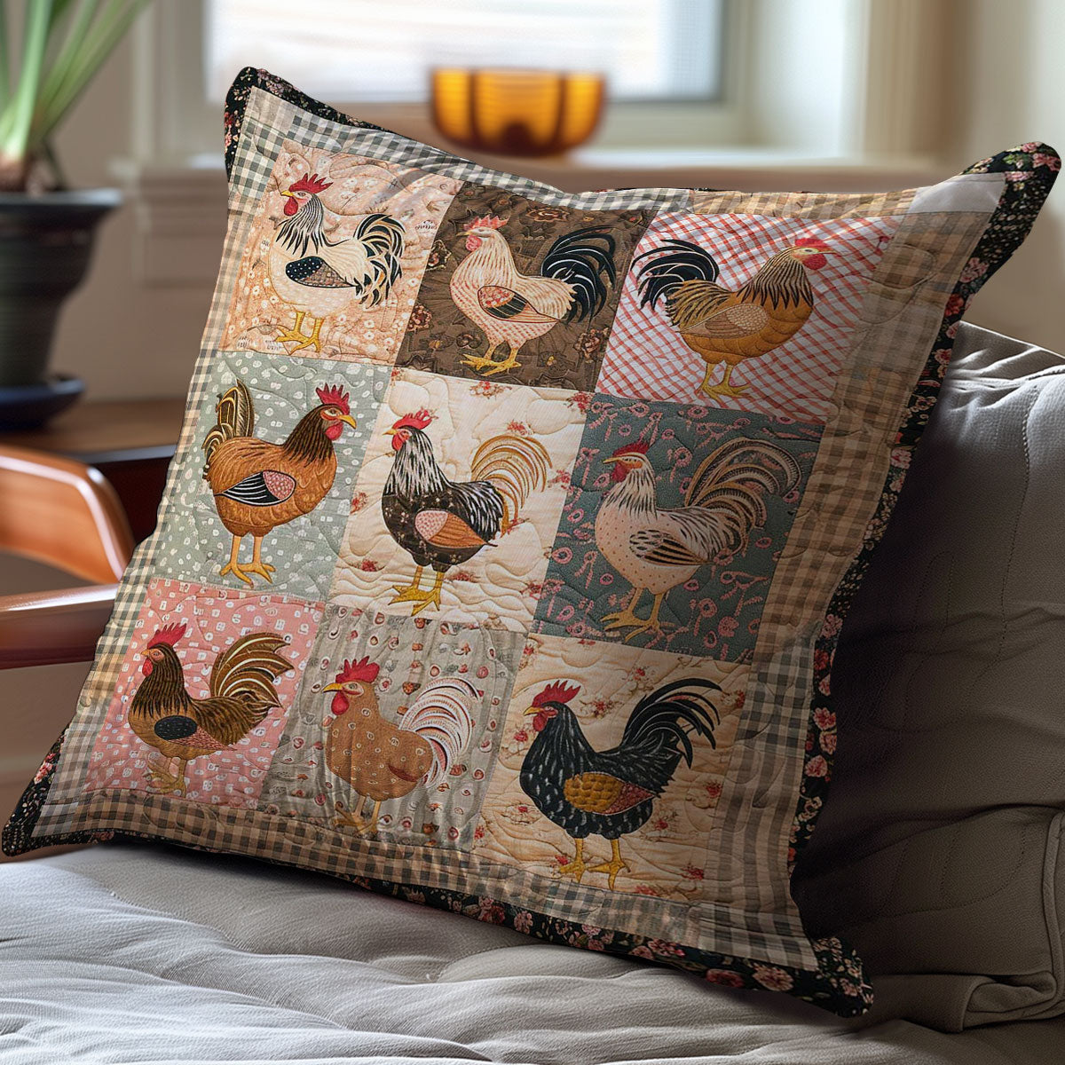 Chicken WJ2207044CL Quilt Pillow Case