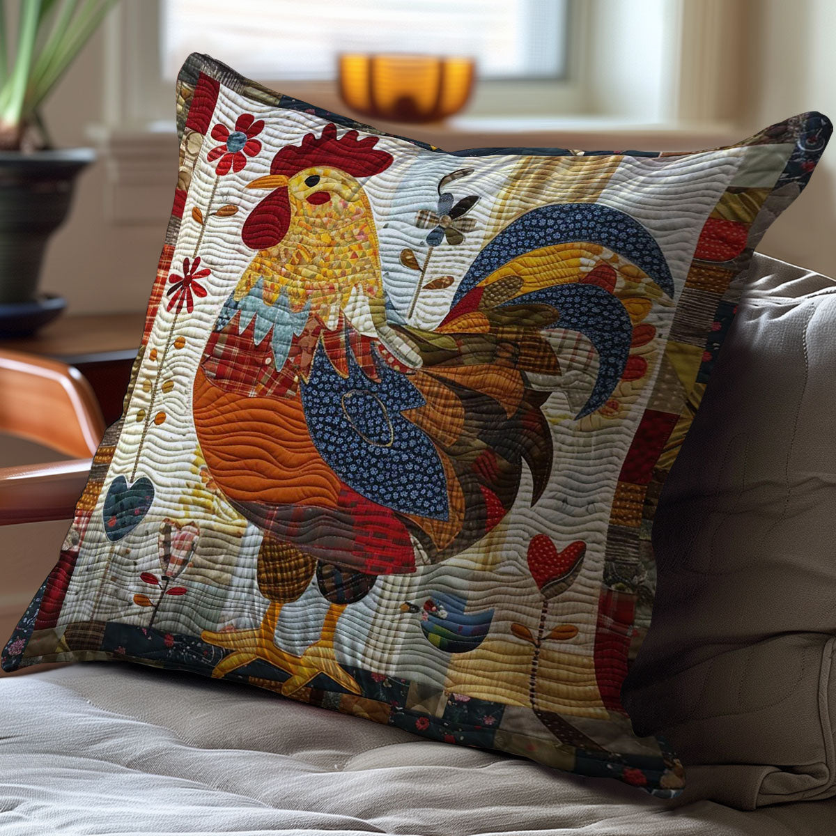 Chicken WJ2307041CL Quilt Pillow Case