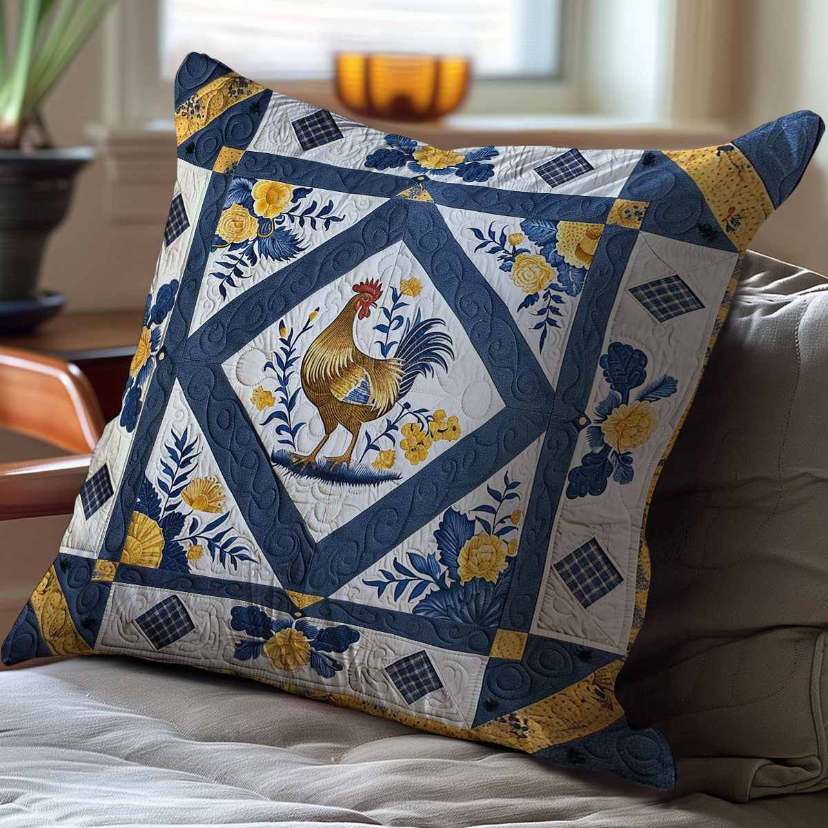 Chicken WJ2707043CL Quilt Pillow Case