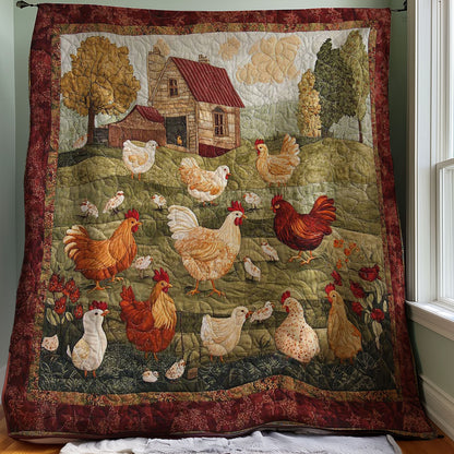 Chicken Yard WJ0808010CL Quilt