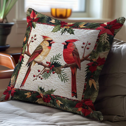 Christmas Cardinal WJ2008030CL Quilt Pillow Case