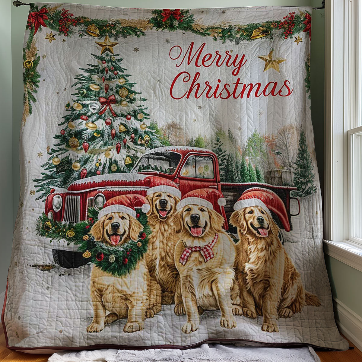 Christmas Dog WJ3107011CL Quilt