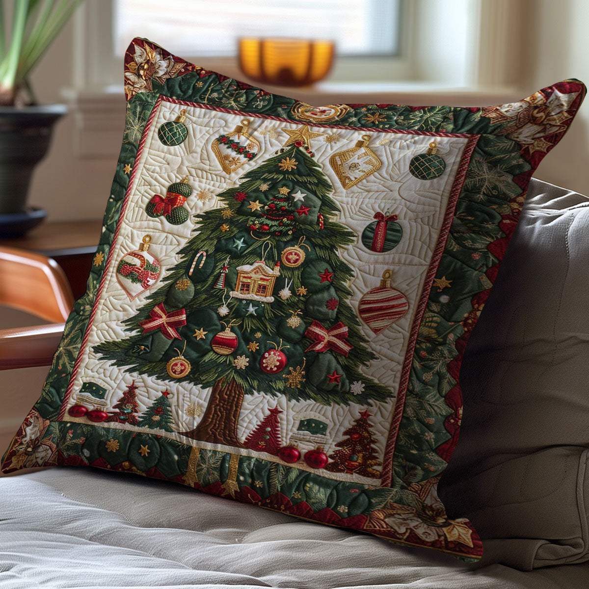 Christmas Tree WJ0609031CL Quilt Pillow Case