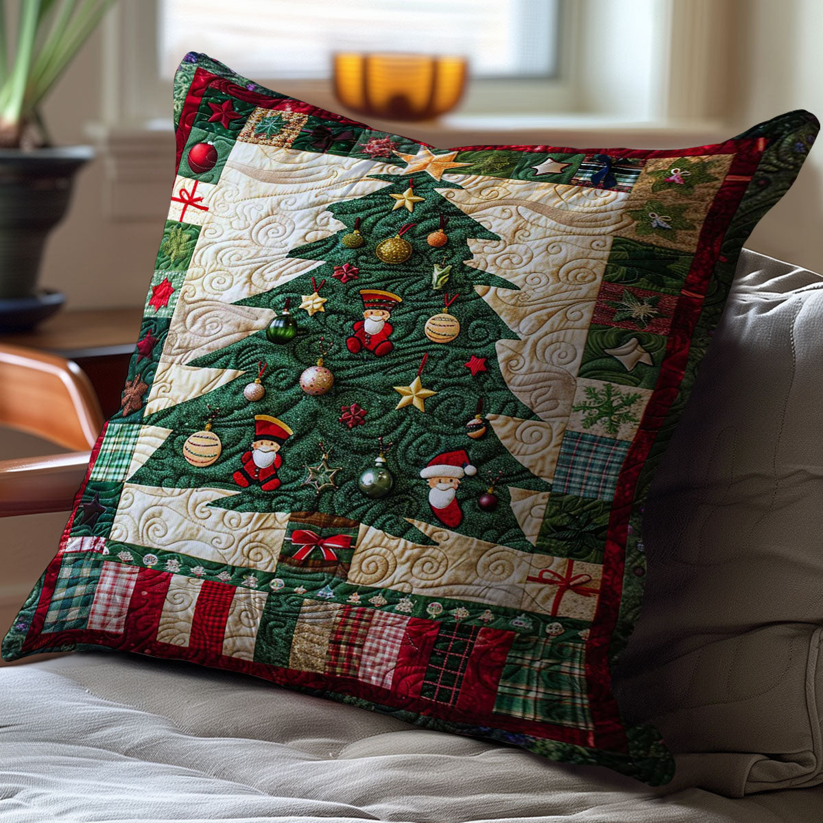Christmas Tree WJ1009031CL Quilt Pillow Case