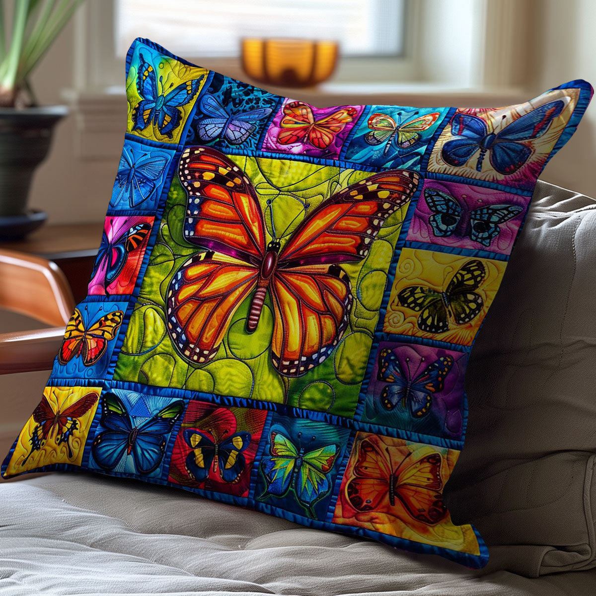 Colorful Butterflies WJ2708038CL Quilt Pillow Case