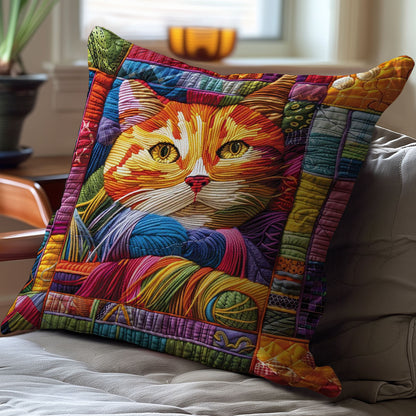 Colorful Cat WJ0509034CL Quilt Pillow Case