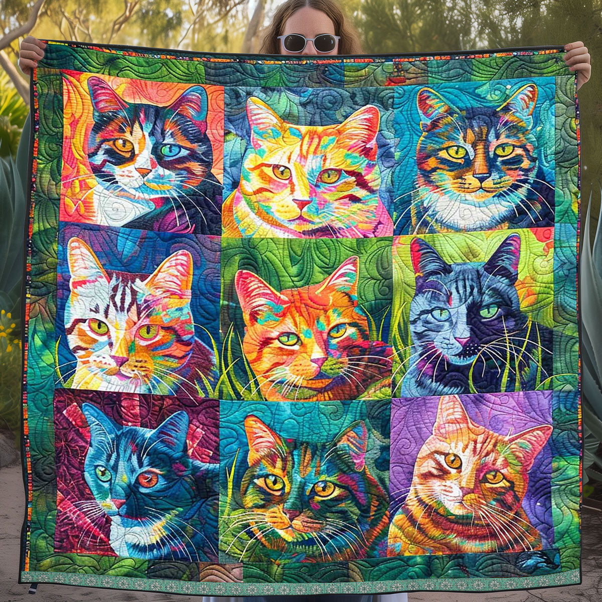 Colorful Cats WJ1609002CL Quilt