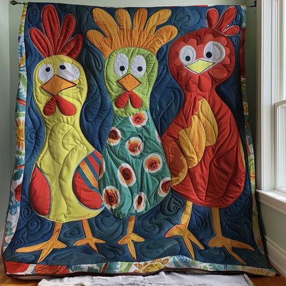 Colorful Chicken WJ1308010CL Quilt