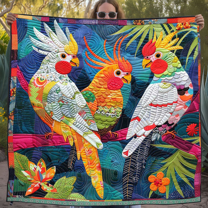 Colorful Cockatiels WJ1609004CL Quilt