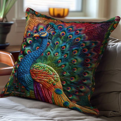 Colorful Peacock WJ1609040CL Quilt Pillow Case