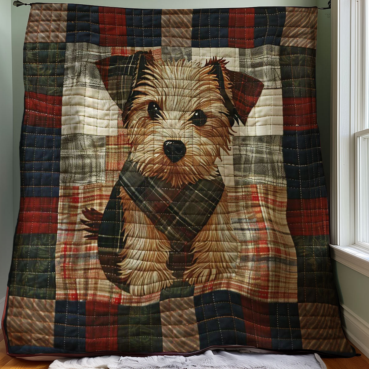 Cute Terrier Dog WJ0208012CL Quilt