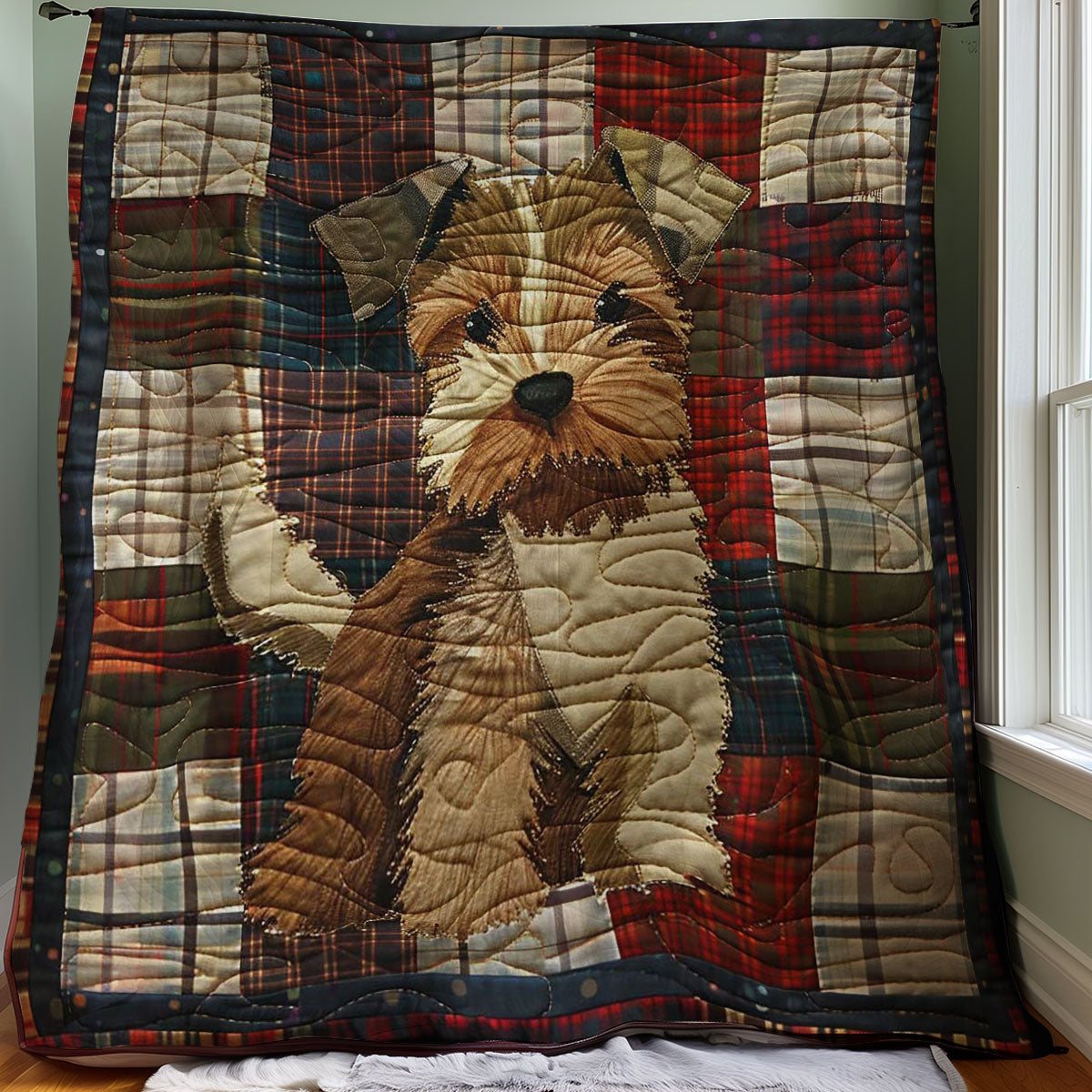 Cute Terrier Dog WJ3107016CL Quilt