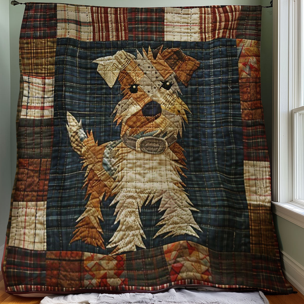 Cute Terrier Dog WJ3107017CL Quilt