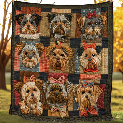 Cute Yorkshire Terrier Dogs WJ1107004CL Quilt