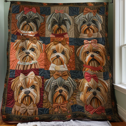 Cute Yorkshire Terrier Dogs WJ3107018CL Quilt