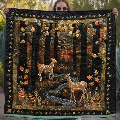 Deers In The Wood WJ1409005CL Quilt