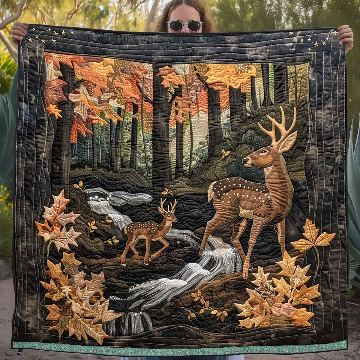 Deers In The Wood WJ1409006CL Quilt